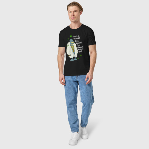 Мужская футболка хлопок Bender rich, цвет черный - фото 5