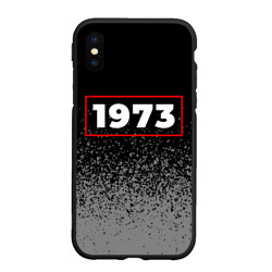 Чехол для iPhone XS Max матовый 1973 - в красной рамке на темном