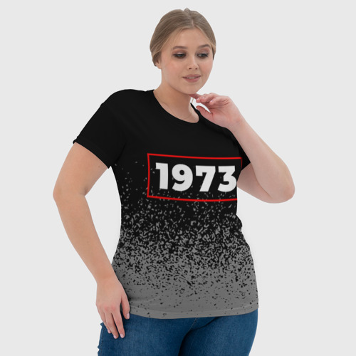 Женская футболка 3D 1973 - в красной рамке на темном, цвет 3D печать - фото 6