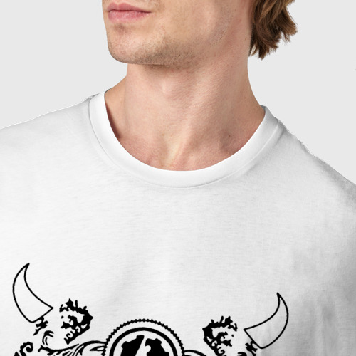 Мужская футболка хлопок ACDC Black Ice с молниями, цвет белый - фото 6