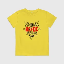 Детская футболка хлопок ACDC Black Ice с молниями