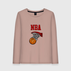 Женский лонгслив хлопок Basketball - NBA logo