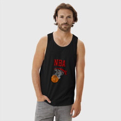 Мужская майка хлопок Basketball - NBA logo - фото 2