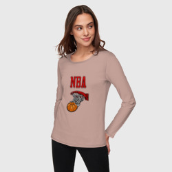 Женский лонгслив хлопок Basketball - NBA logo - фото 2