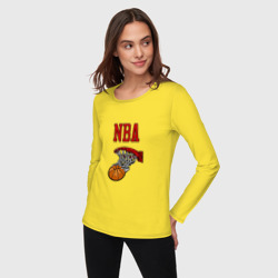 Женский лонгслив хлопок Basketball - NBA logo - фото 2