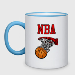 Кружка двухцветная Basketball - NBA logo