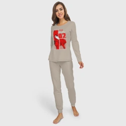 Женская пижама с лонгсливом хлопок Евангелион - Аска - Пилот евы - фото 2