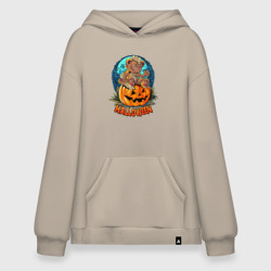 Худи SuperOversize хлопок Halloween    Мишка на тыкве