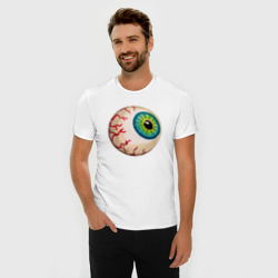 Мужская футболка хлопок Slim Глаз зомби-ктулху большой летающий - фото 2