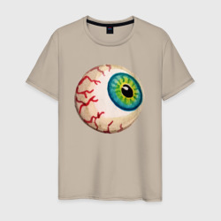 Мужская футболка хлопок Глаз зомби-ктулху большой летающий