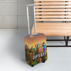 Чехол для чемодана 3D Артем Minecraft - фото 2