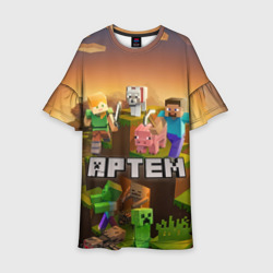 Детское платье 3D Артем Minecraft