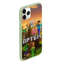 Чехол для iPhone 11 Pro матовый Артем Minecraft - фото 2