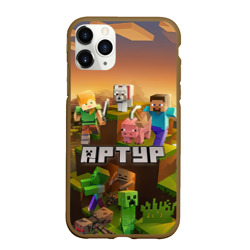 Чехол для iPhone 11 Pro Max матовый Артур Minecraft