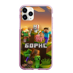 Чехол для iPhone 11 Pro Max матовый Борис Minecaft