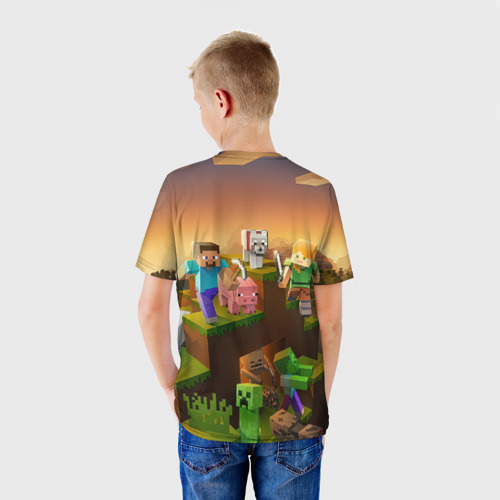 Детская футболка 3D Вадим Minecraft, цвет 3D печать - фото 4