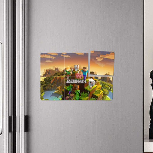 Магнитный плакат 3Х2 Вадим Minecraft - фото 4