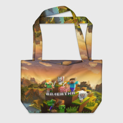 Пляжная сумка 3D Валентин Minecraft