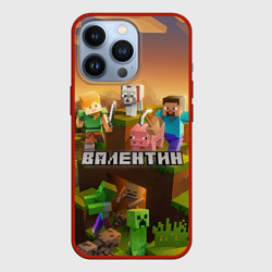 Чехол для iPhone 13 Pro Валентин Minecraft