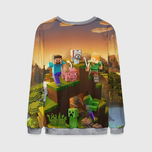 Мужской свитшот 3D Валентин Minecraft, цвет меланж - фото 2
