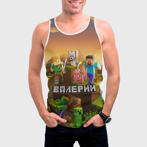 Мужская майка 3D Валерий Minecraft, цвет 3D печать - фото 3