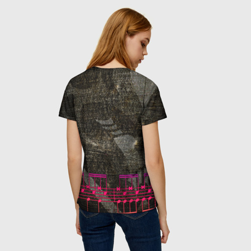 Женская футболка 3D с принтом Я люблю бластбиты, вид сзади #2