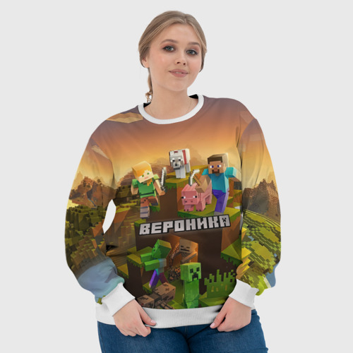 Женский свитшот 3D Вероника Minecraft, цвет 3D печать - фото 6