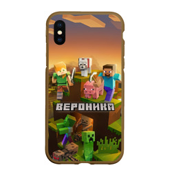 Чехол для iPhone XS Max матовый Вероника Minecraft