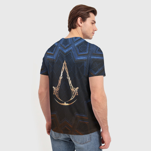 Мужская футболка 3D Assassin's Creed mirage logo, цвет 3D печать - фото 4