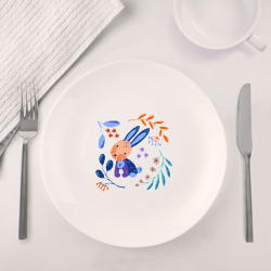 Набор: тарелка + кружка Зайчик в скандинавском стиле - фото 2