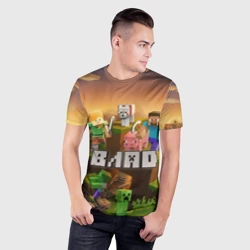 Мужская футболка 3D Slim Влад - inecraft - фото 2