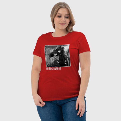 Женская футболка хлопок Бэнио и Рокуро, цвет красный - фото 6