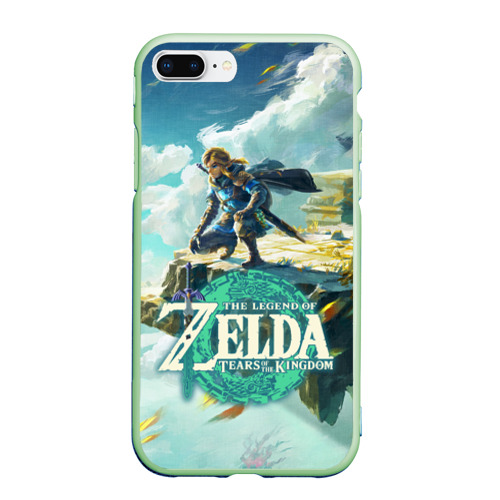 Чехол для iPhone 7Plus/8 Plus матовый The Legend of Zelda: Tears of the Kingdom Линк, цвет салатовый