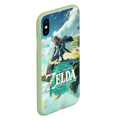 Чехол для iPhone XS Max матовый The Legend of Zelda: Tears of the Kingdom Линк, цвет салатовый - фото 3