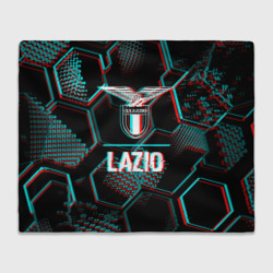 Плед 3D Lazio FC в стиле glitch на темном фоне