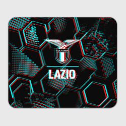 Прямоугольный коврик для мышки Lazio FC в стиле glitch на темном фоне