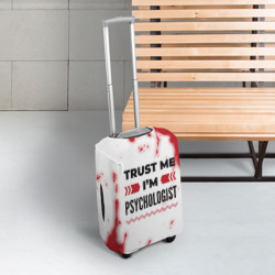 Чехол для чемодана 3D Trust me I'm psychologist white - фото 2