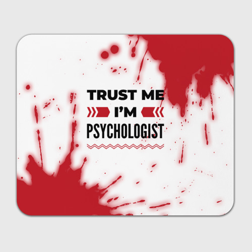 Прямоугольный коврик для мышки Trust me I'm psychologist white