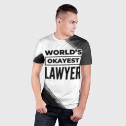 Мужская футболка 3D Slim World's okayest lawyer - white - фото 2