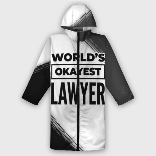 Мужской дождевик 3D World's okayest lawyer - white, цвет белый