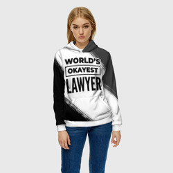 Женская толстовка 3D World's okayest lawyer - white - фото 2