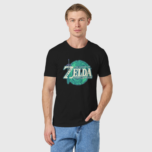 Мужская футболка хлопок The Legend of Zelda: Tears of the Kingdom logo, цвет черный - фото 3
