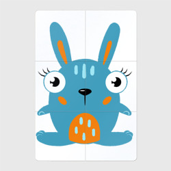 Магнитный плакат 2Х3 Смешной круглый заяц, глазастый кролик