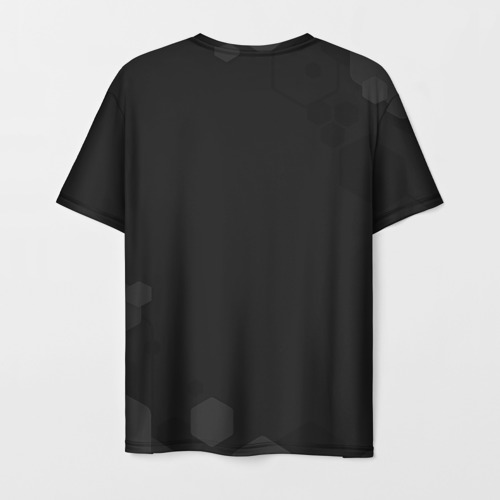 Мужская футболка 3D с принтом Единорог в темном лесу, вид сзади #1