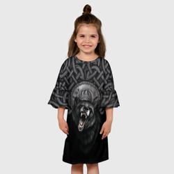 Детское платье 3D Щит Велеса с медведем - фото 2