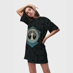 Платье-футболка 3D Мировое древо Иггдрасиль - фото 2