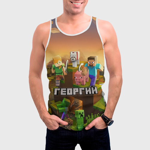 Мужская майка 3D Георгий Minecraft, цвет 3D печать - фото 3