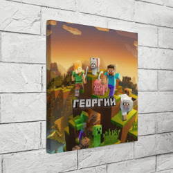 Холст квадратный Георгий Minecraft - фото 2