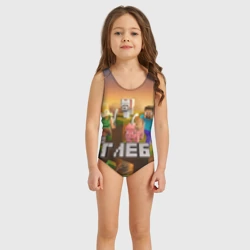 Детский купальник 3D Глеб Minecraft