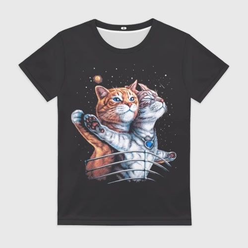 Женская футболка 3D с принтом Котаник, вид спереди #2